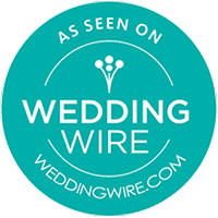 As seen on WeddingWire badge