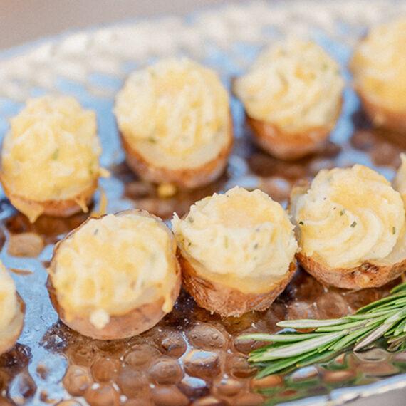 Elegant holiday appetizers at Oakland corporate holiday party